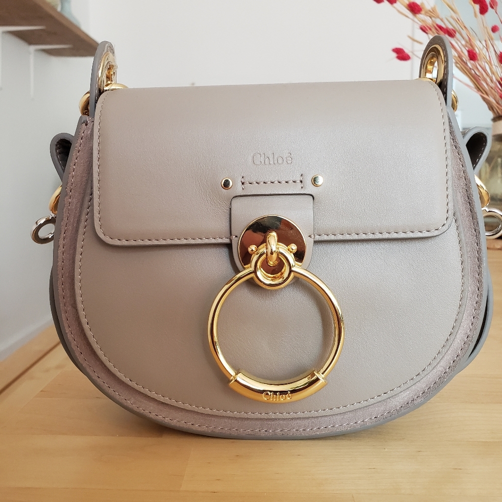 Chloe tess bag in motty grey